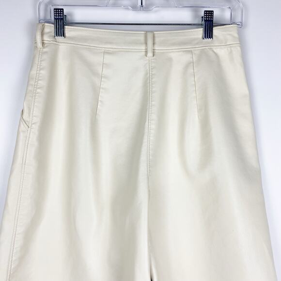Hutch Faux Leather Long Shorts Seed Pearl High Waist Vegan Womens Size XS - Picture 9 of 10